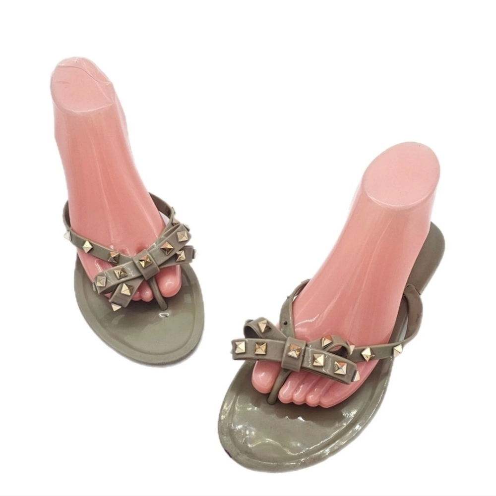 Valentino Garavani Rockstud PVC Jelly Thong Sandal Size 41 (US 10.5–11)